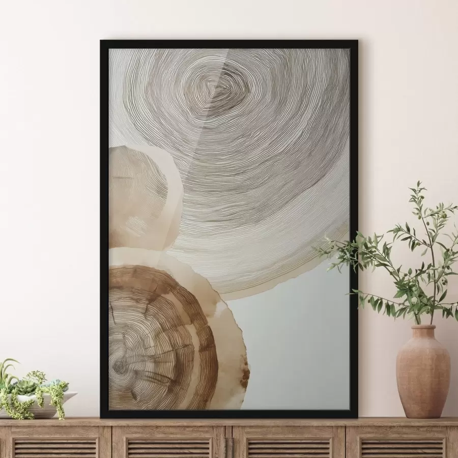 murales de pared anillos anuales abstractos de los árboles f47934