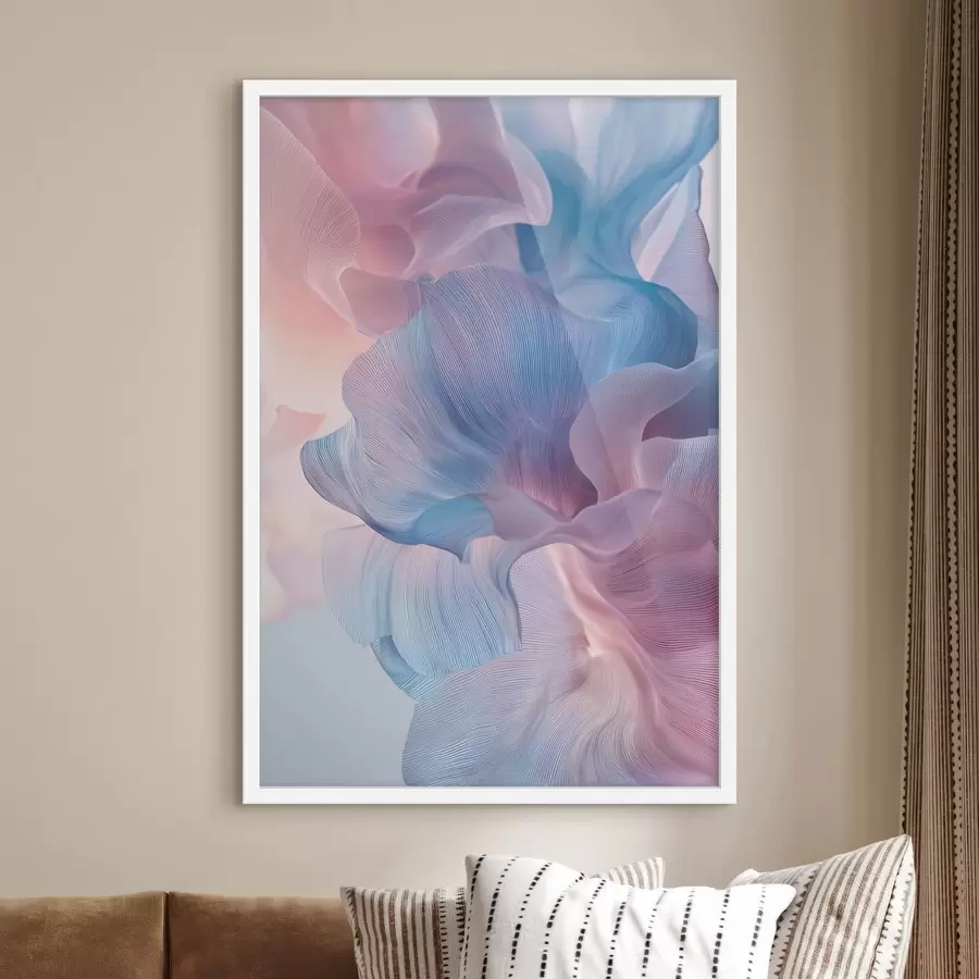 murales de pared ondas abstractas con efecto de volumen f47946