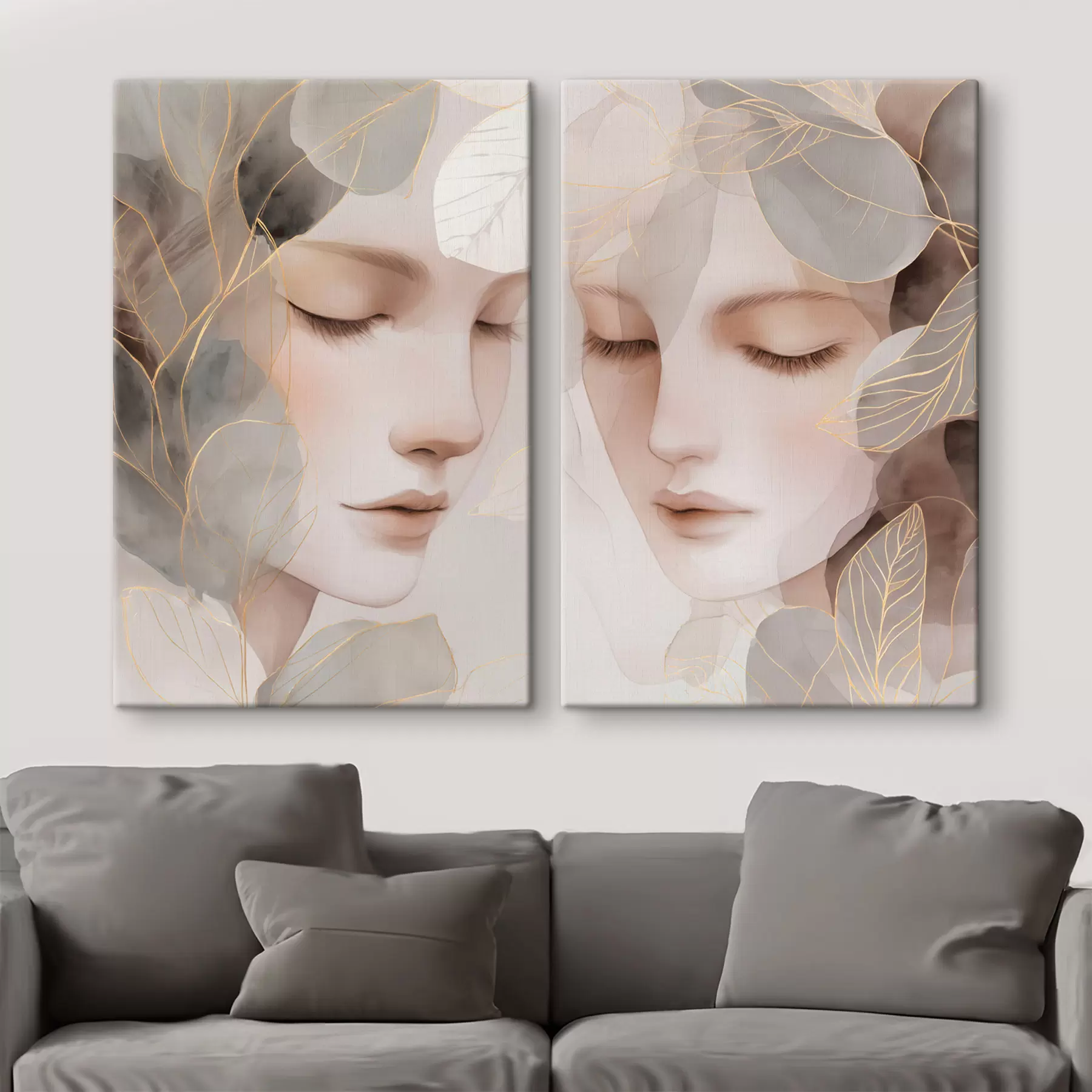 murales de pared chica entre las hojas m30091