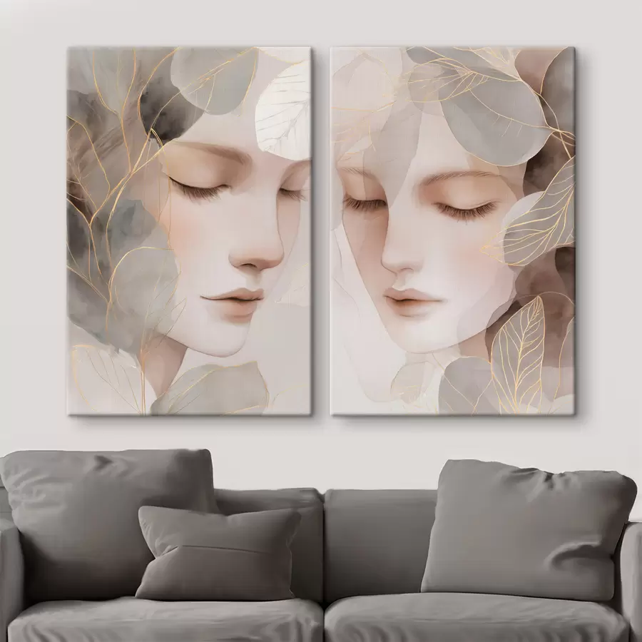 murales de pared chica entre las hojas m30091