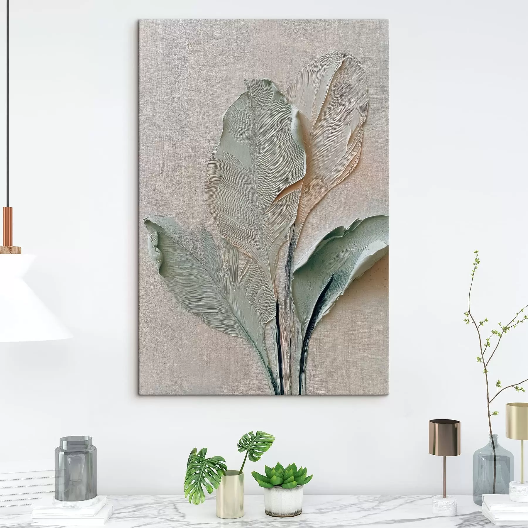 murales de pared Hojas abstractas s48130