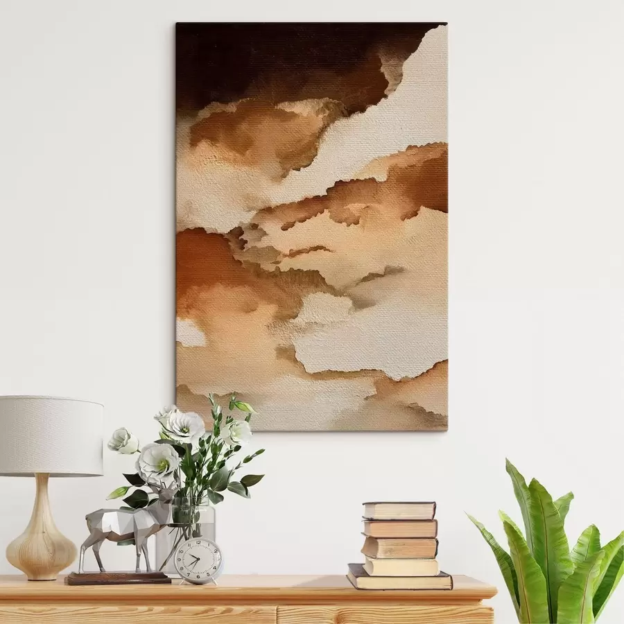 murales de pared Composición abstracta en capas de acuarela s48070