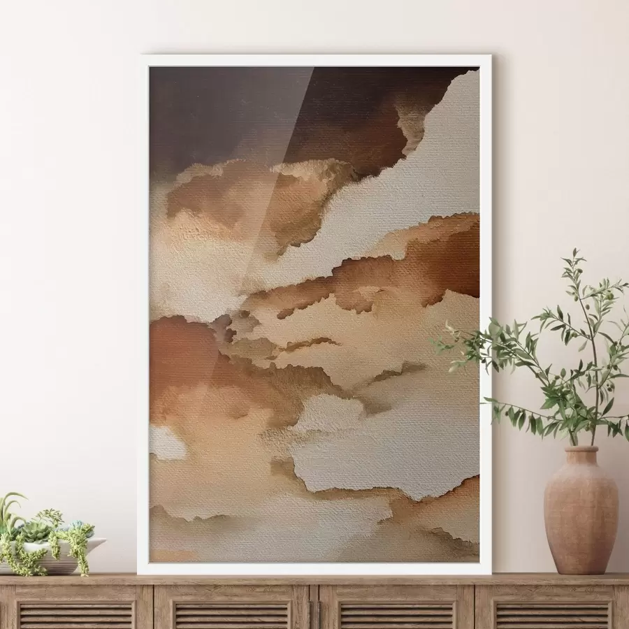 murales de pared Composición abstracta en capas de acuarela f48070