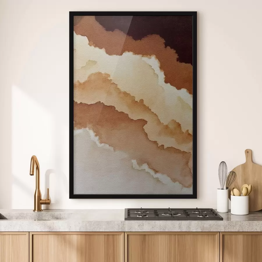 murales de pared Composición abstracta en capas de acuarela f48071