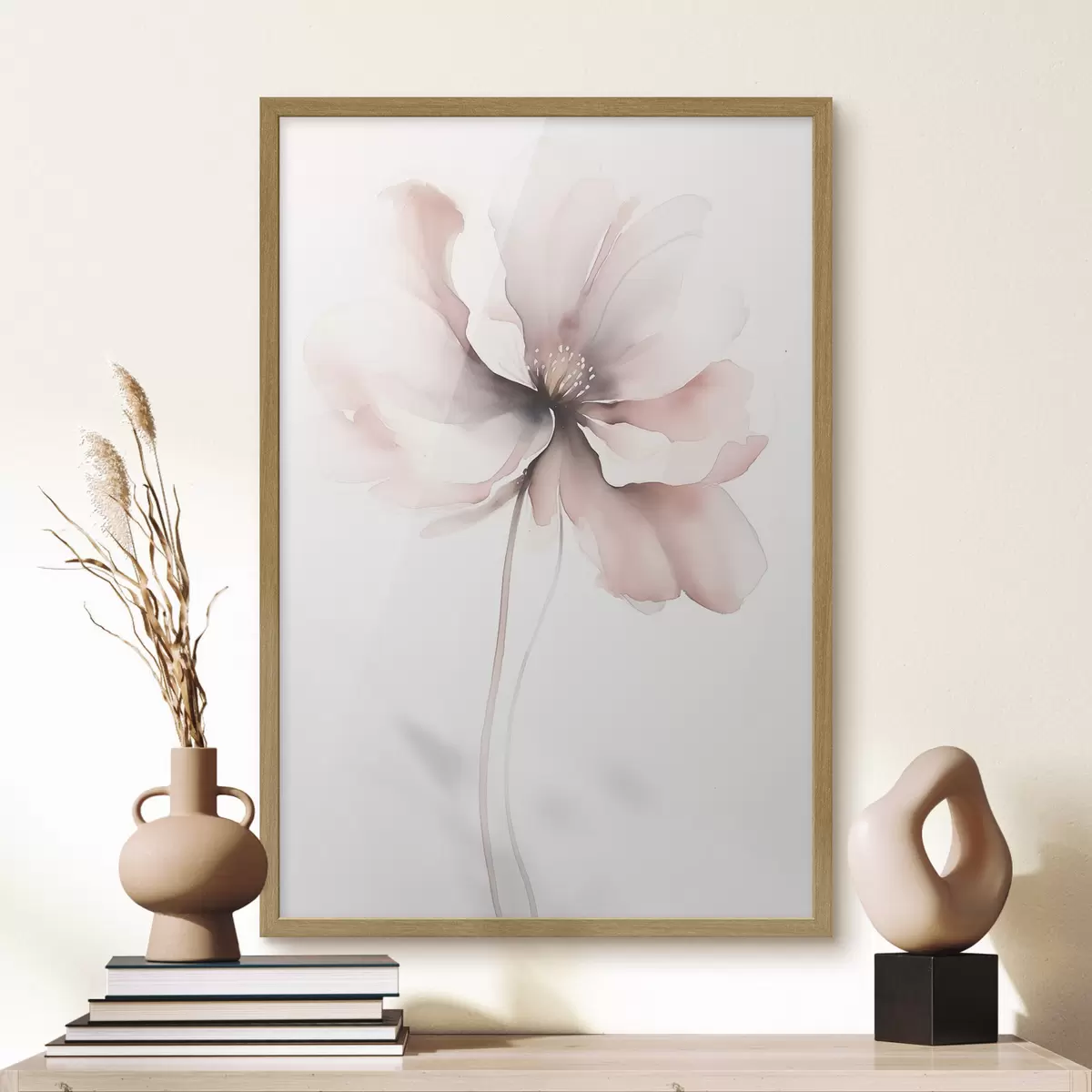 Poster delicada flor en acuarela f48073
