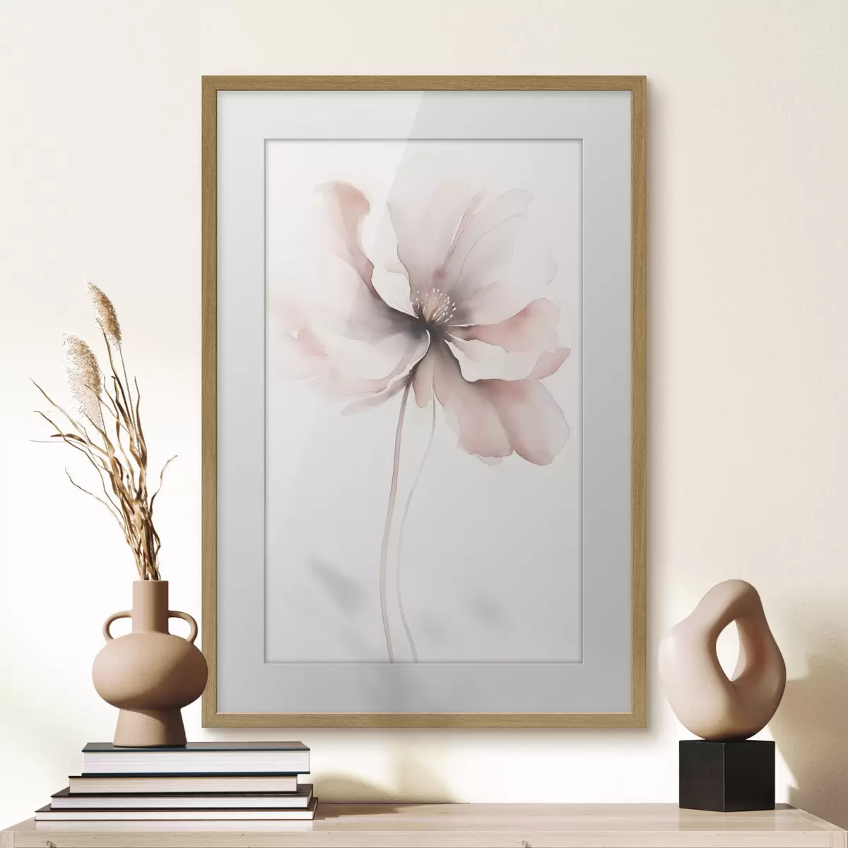 Poster delicada flor en acuarela f48073