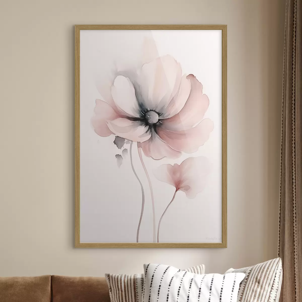Poster delicada flor en acuarela f48074
