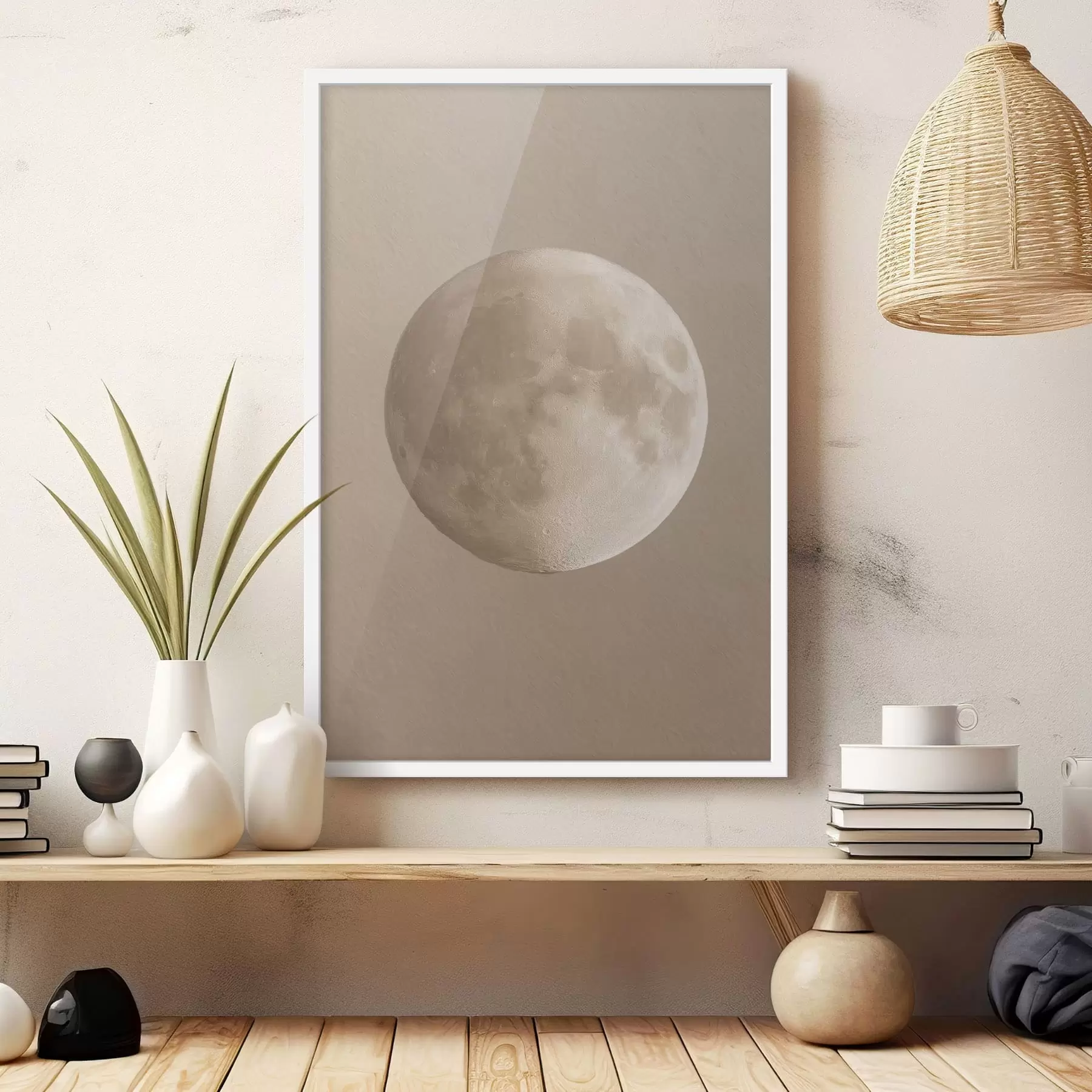 murales de pared luna creciente menguante mínima f48115