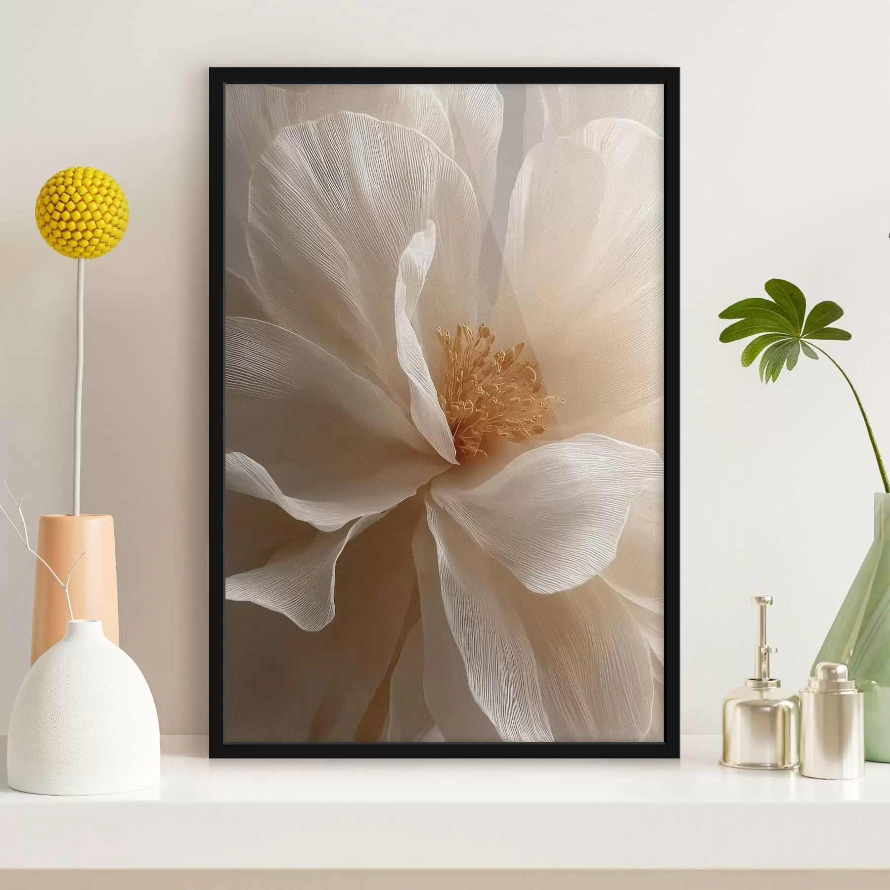 murales de pared Composición floral macro en tonos cálidos. f48120