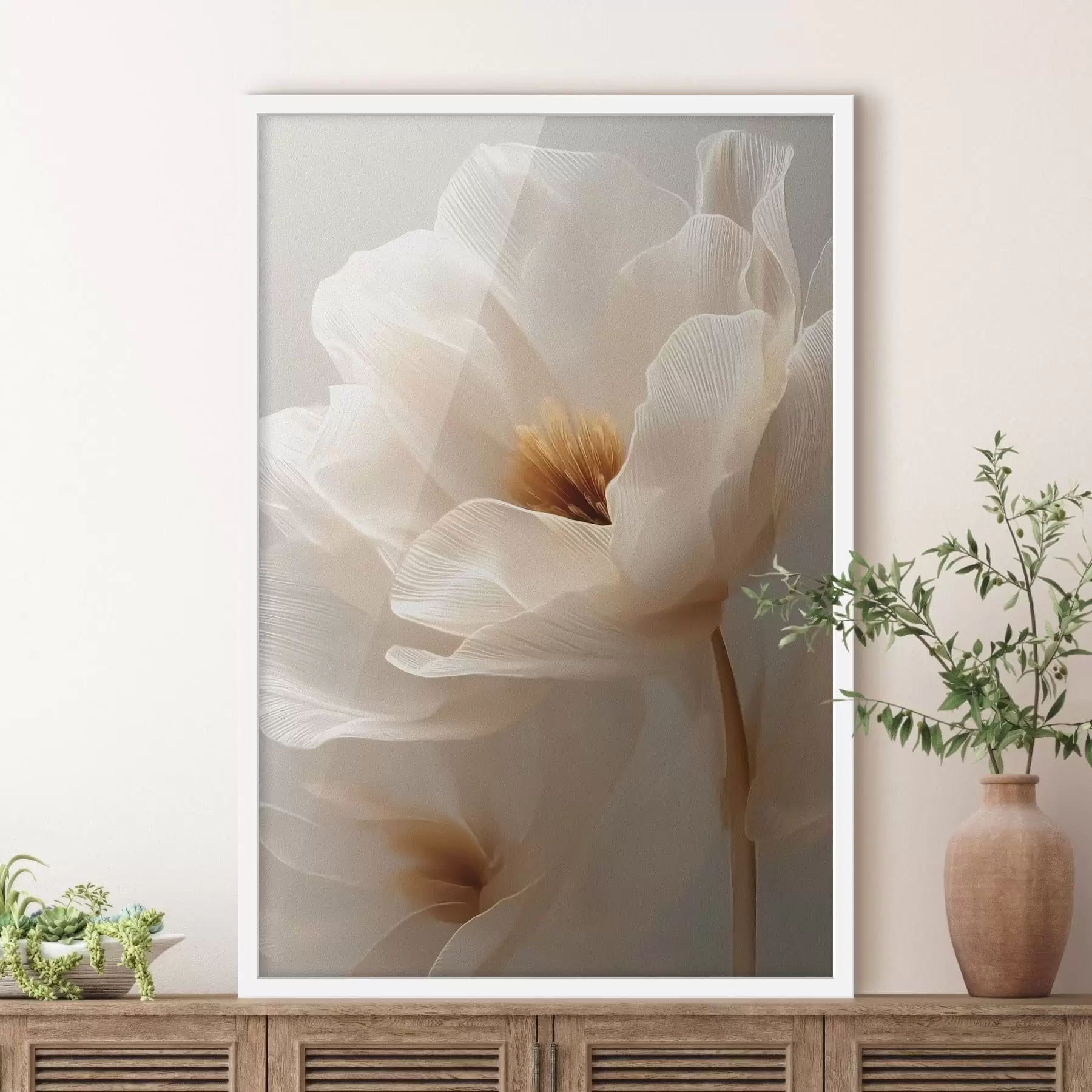 murales de pared Composición floral macro en tonos cálidos. f48121