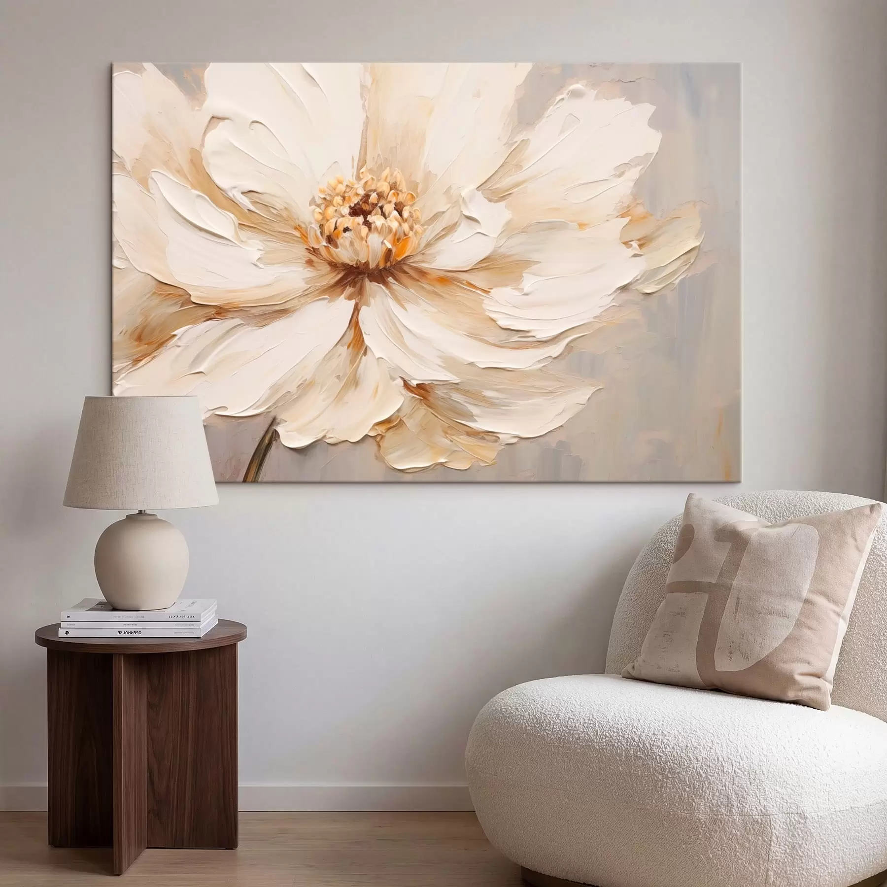 murales de pared Primer plano de una flor de textura ligera s48092