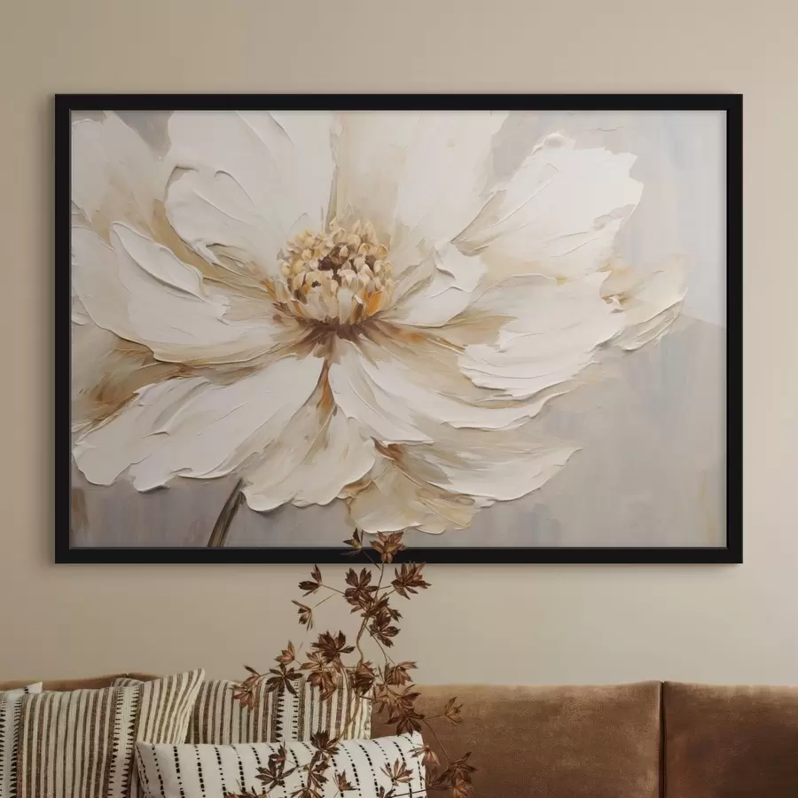 murales de pared Primer plano de una flor de textura ligera f48092