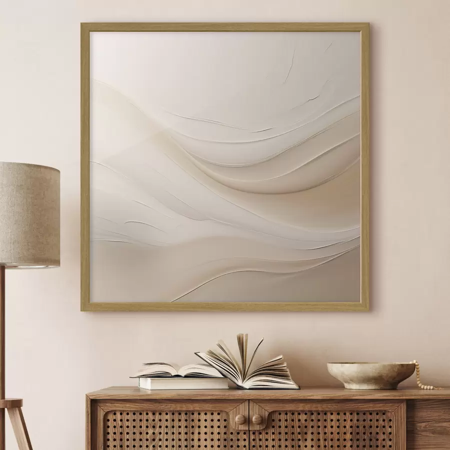 murales de pared Patrón de ondas mínimas en tonos claros f48097
