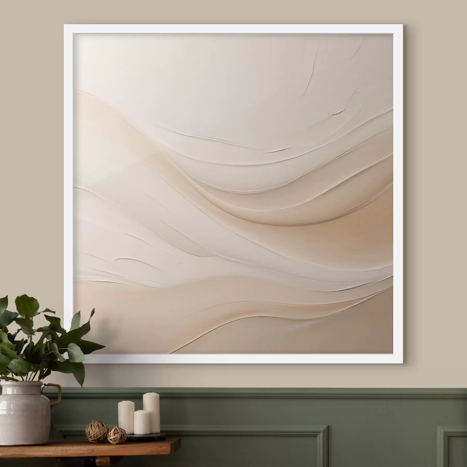 murales de pared Patrón de ondas mínimas en tonos claros f48097