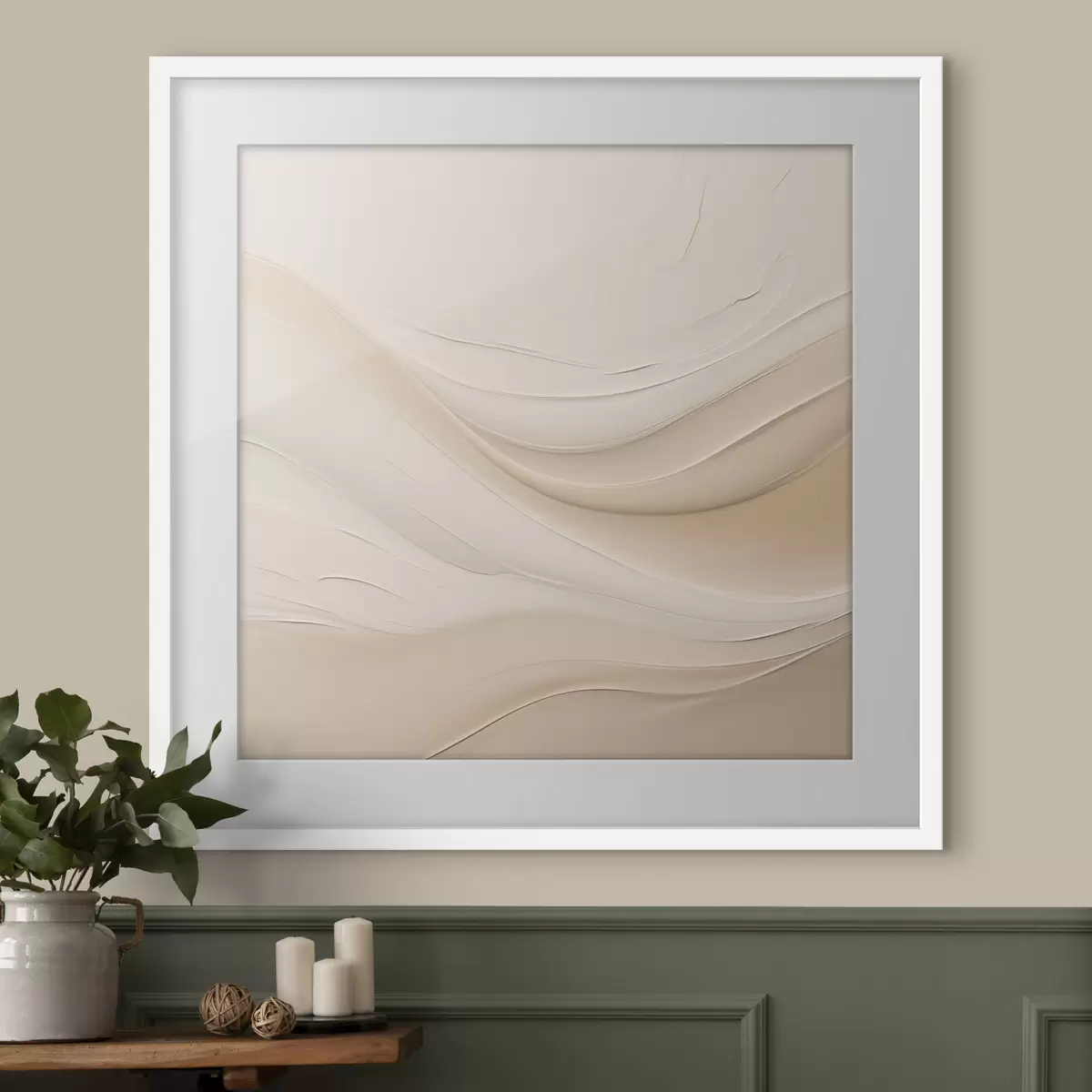 Poster Patrón de ondas mínimas en tonos claros f48097
