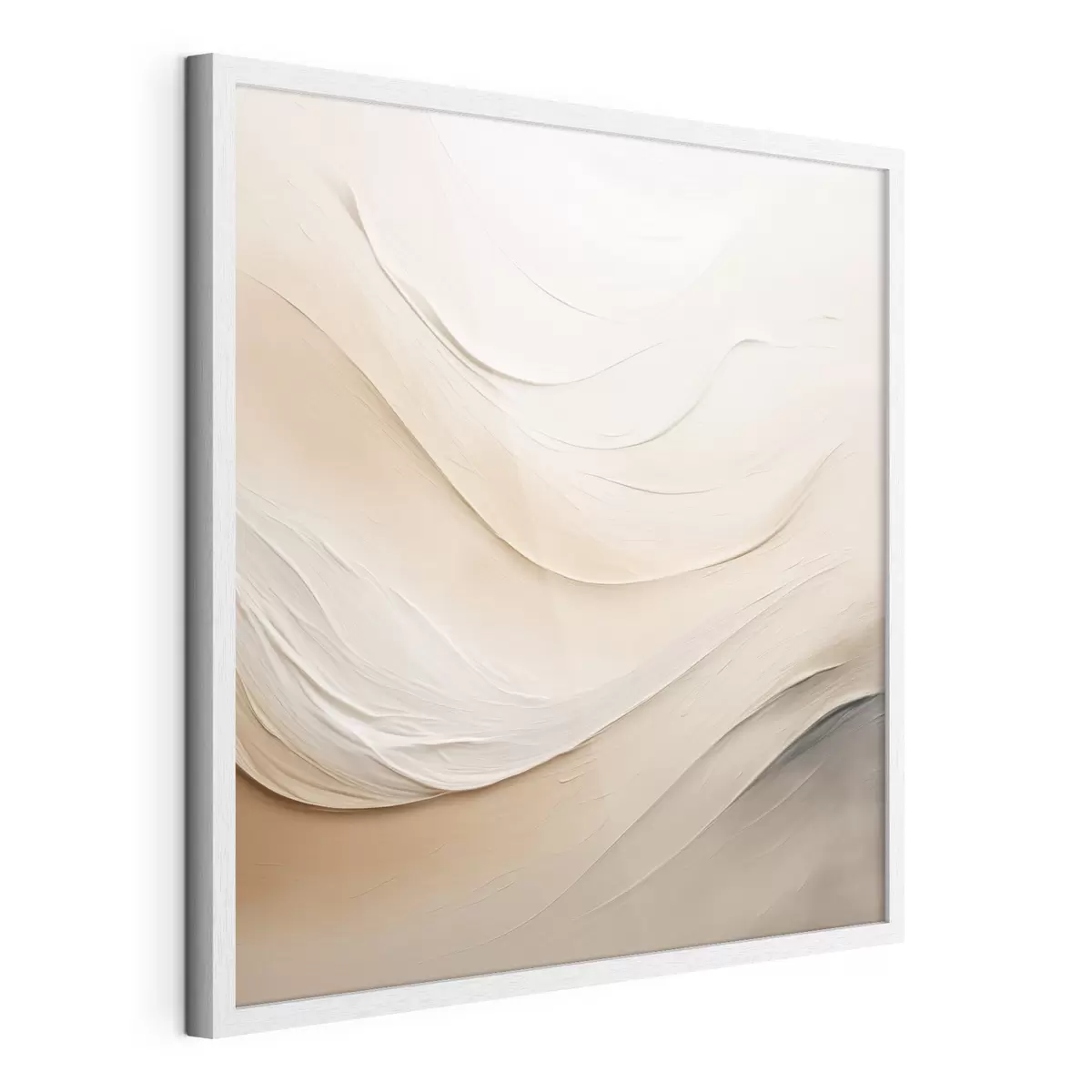 Poster Ondas beige en capas con textura suave f48099