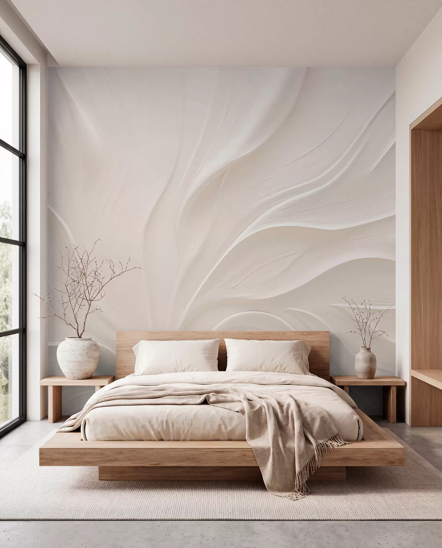murales de pared Curvas de hojas w05267