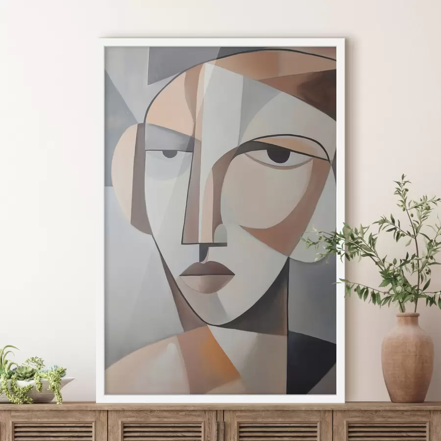 murales de pared Un retrato cubista moderno f48012