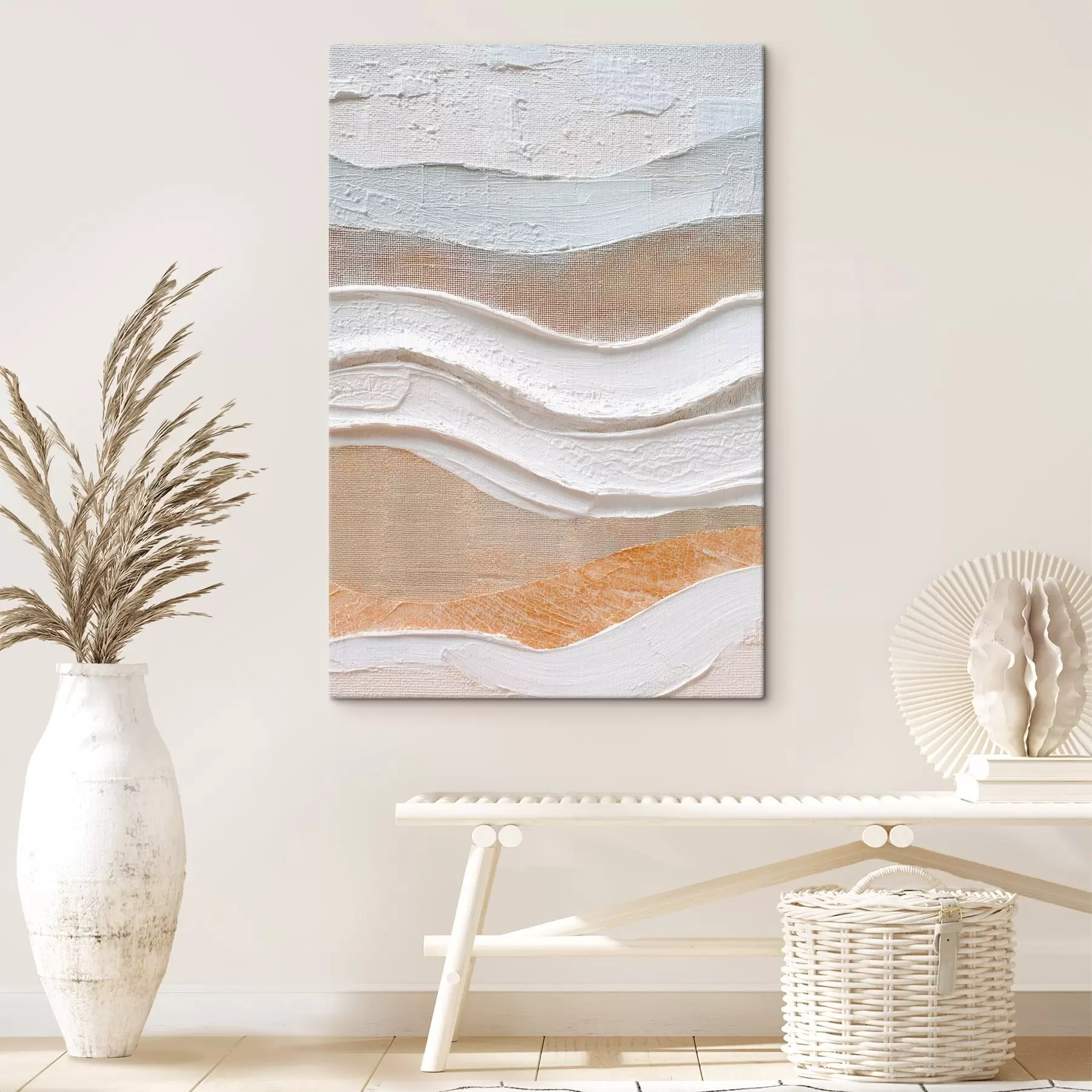 murales de pared Composición texturizada con pinceladas audaces en un estilo minimalista. s47965