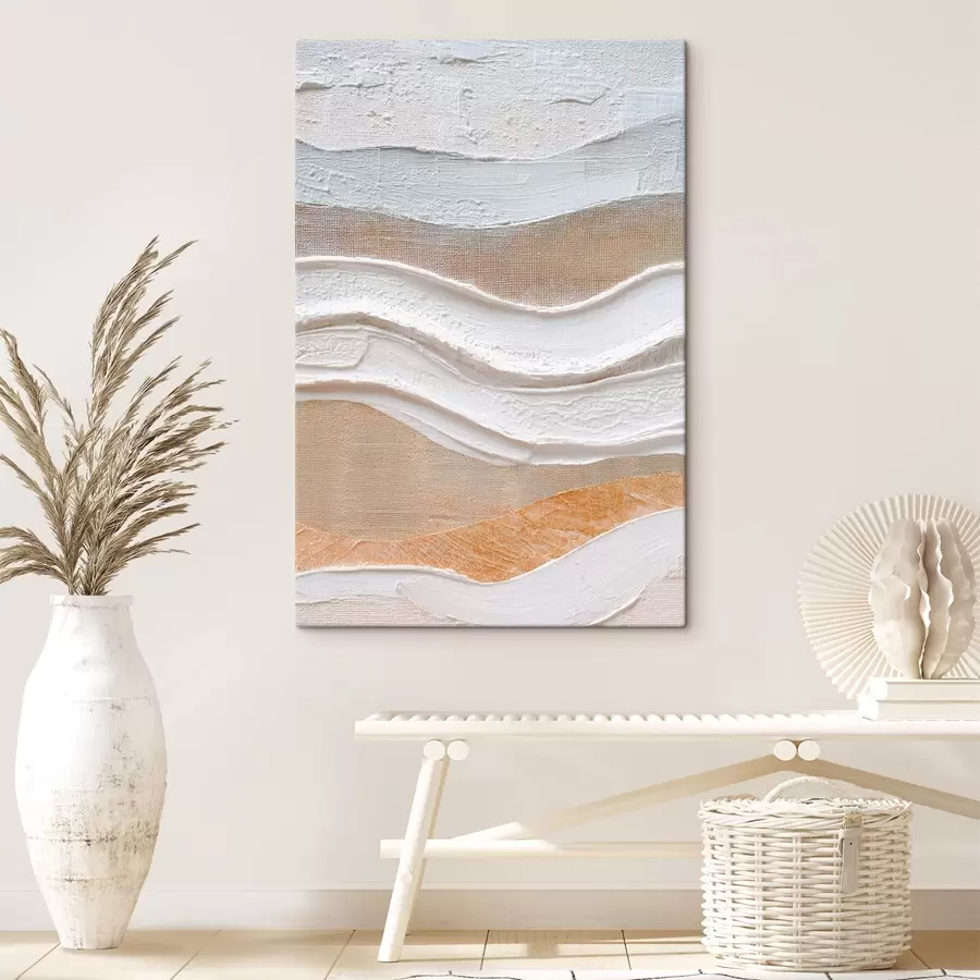 murales de pared Composición texturizada con pinceladas audaces en un estilo minimalista. s47965