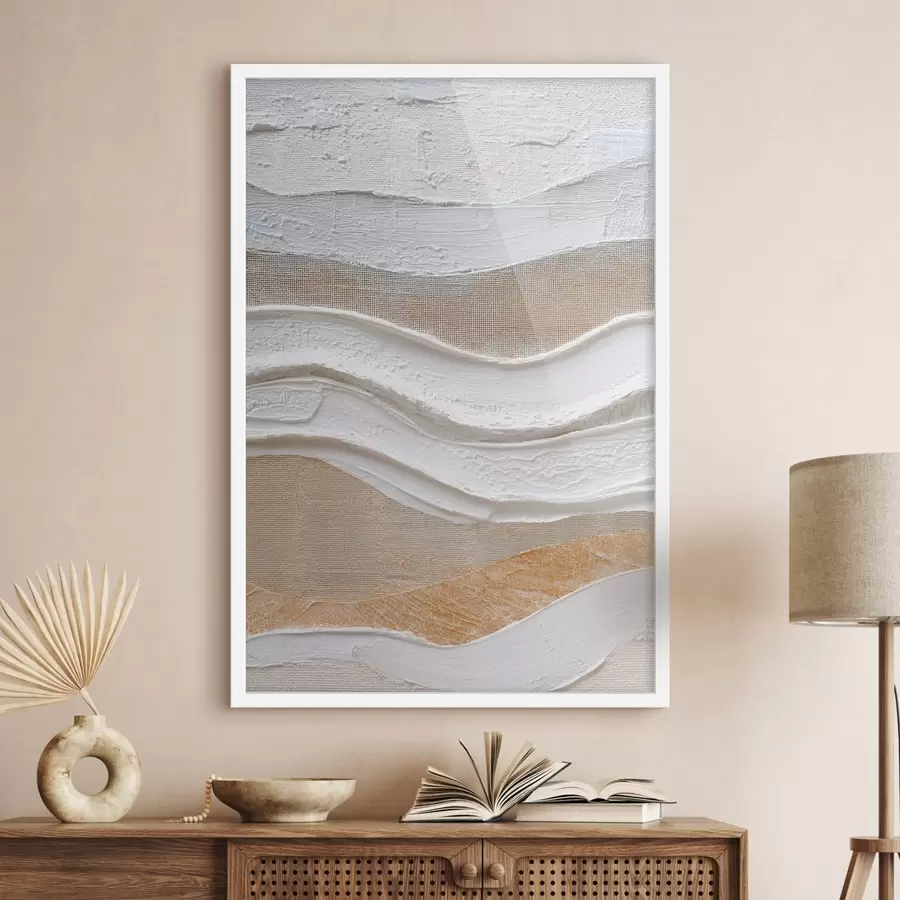 murales de pared Composición texturizada con pinceladas audaces en un estilo minimalista. f47965