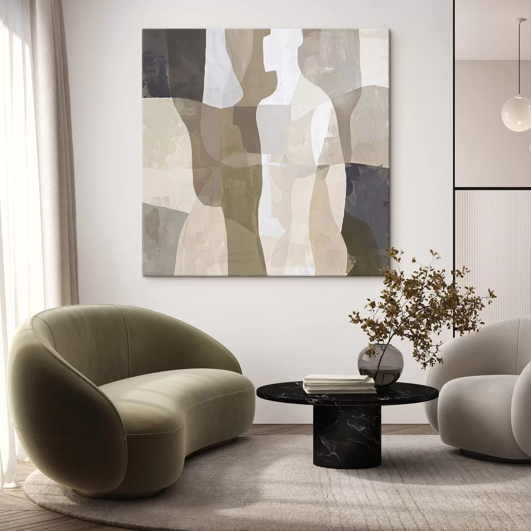 murales de pared Silueta abstracta s48016