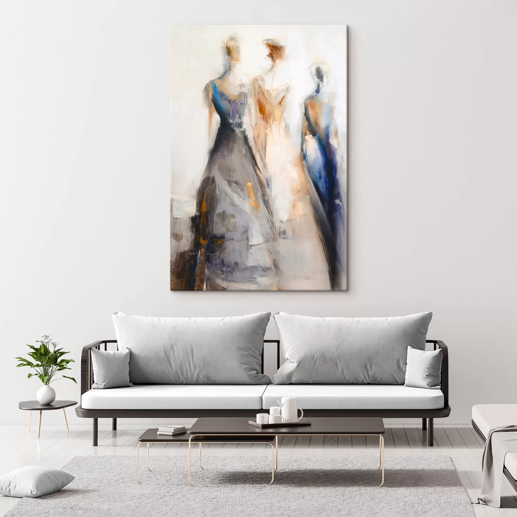 murales de pared Elegantes siluetas femeninas abstractas s48179