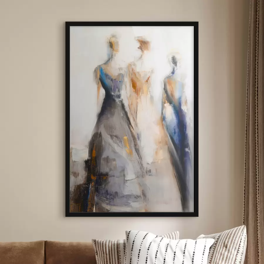 murales de pared Elegantes siluetas femeninas abstractas f48179