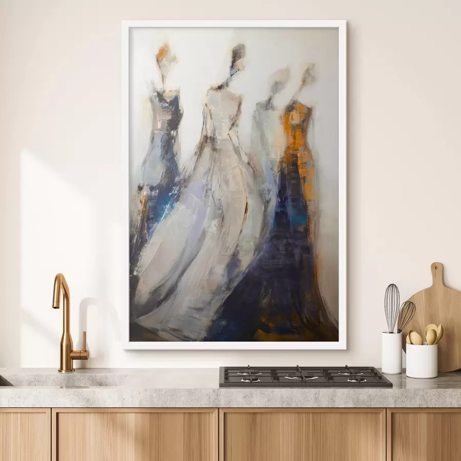 murales de pared Elegantes siluetas femeninas abstractas f48180