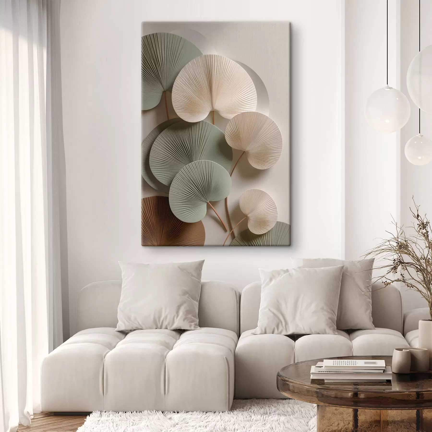 murales de pared Composición abstracta con hojas s48225