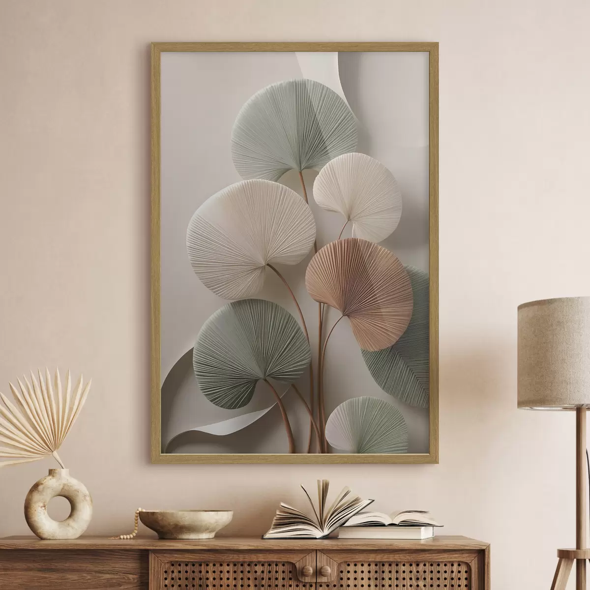 Poster Ramo de hojas plegadas f48224