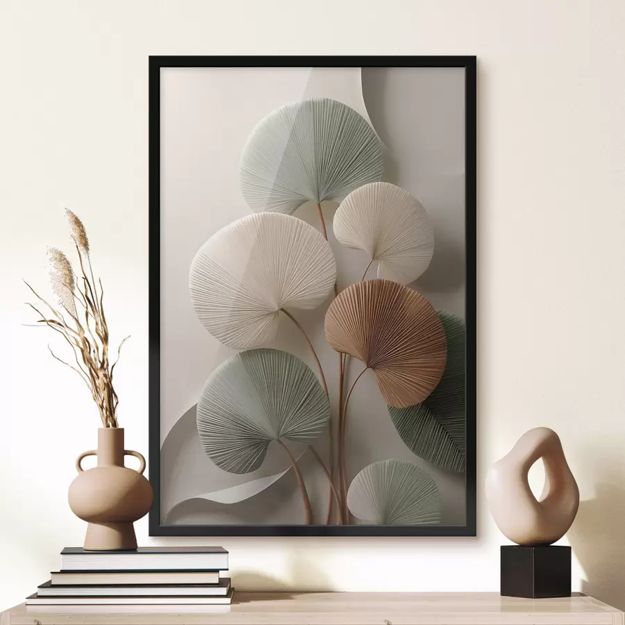 murales de pared Composición abstracta con hojas f48224