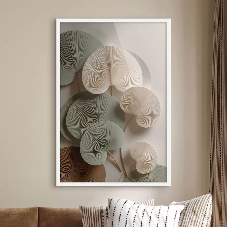 murales de pared Composición abstracta con hojas f48225