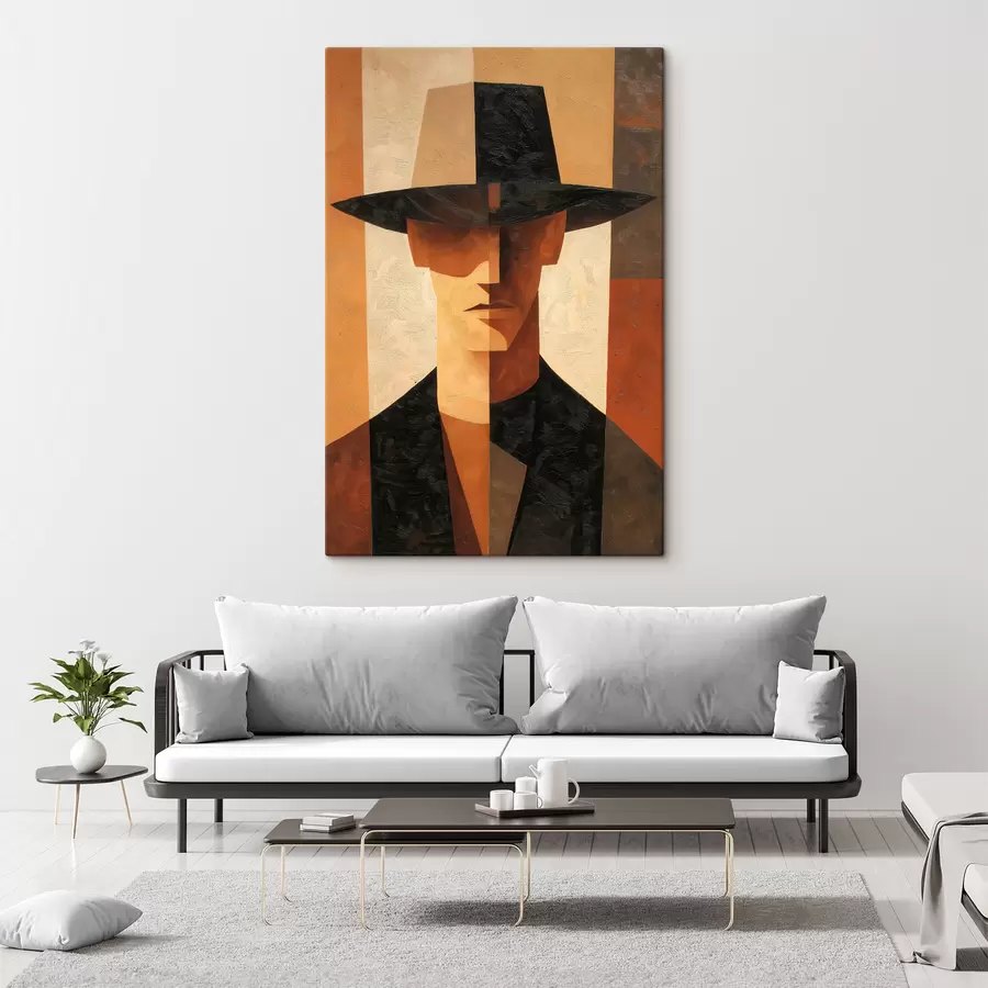 murales de pared Retrato abstracto geométrico s48231