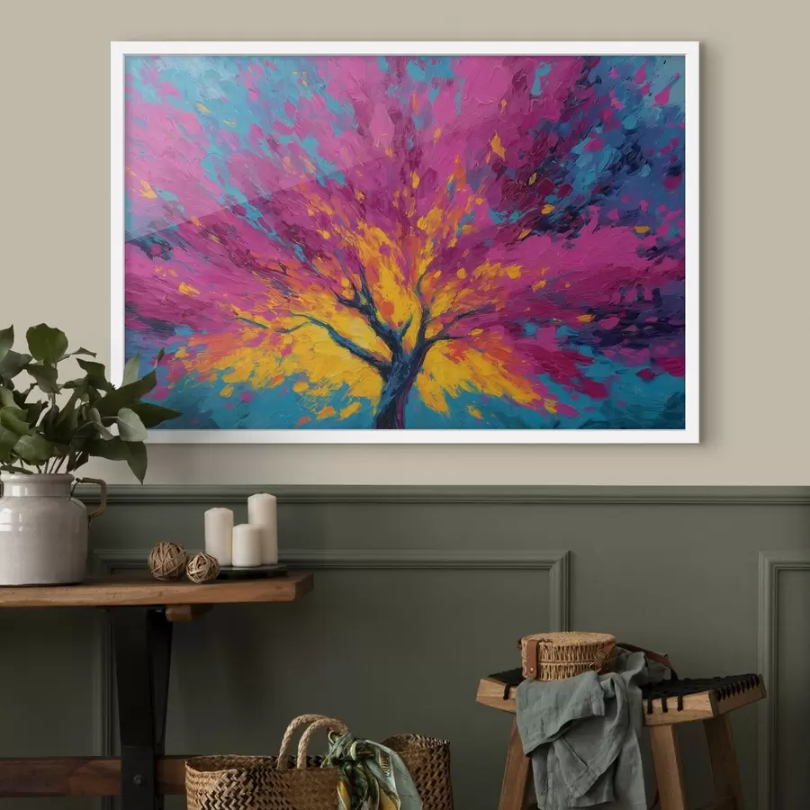 murales de pared Árbol de colores f48228