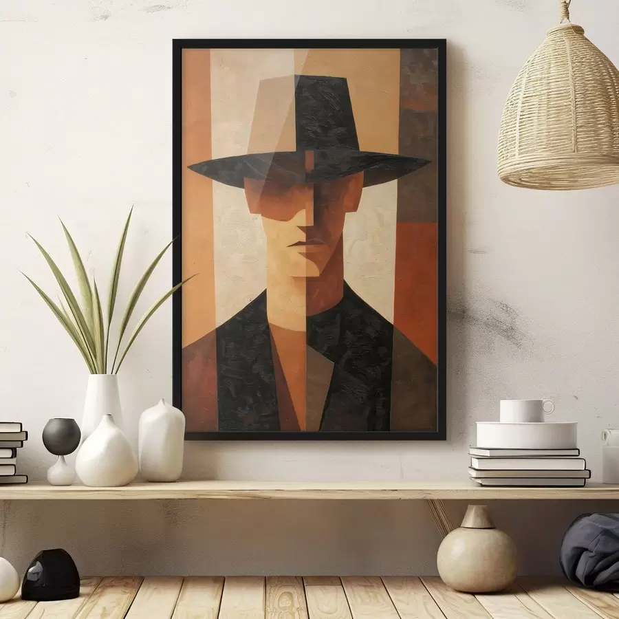 murales de pared Retrato abstracto geométrico f48231