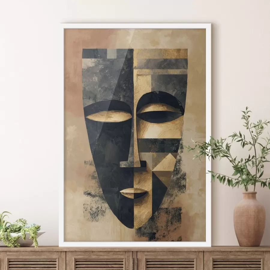 murales de pared Cara abstracta f48248