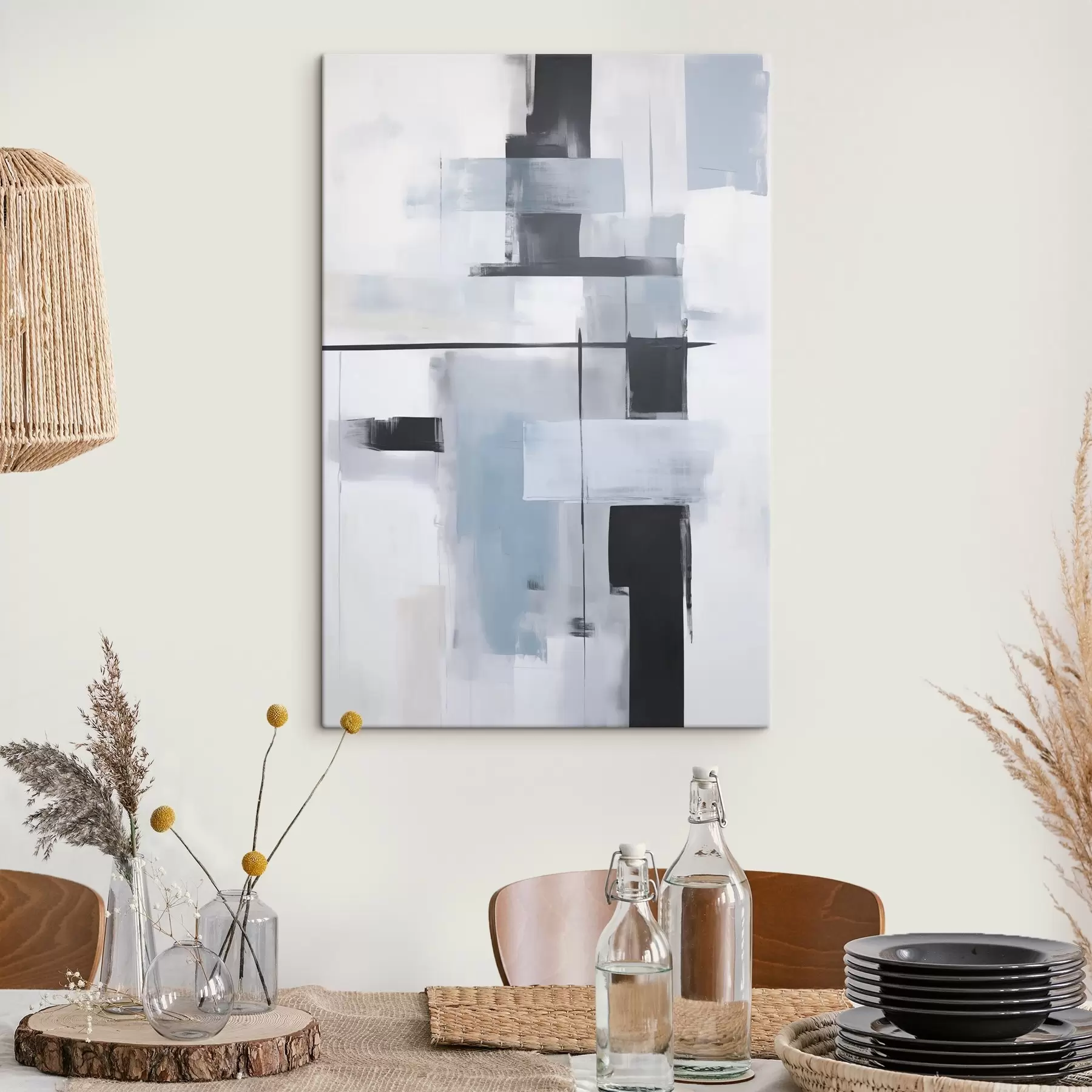 murales de pared La abstracción moderna imita a la pintura s48261