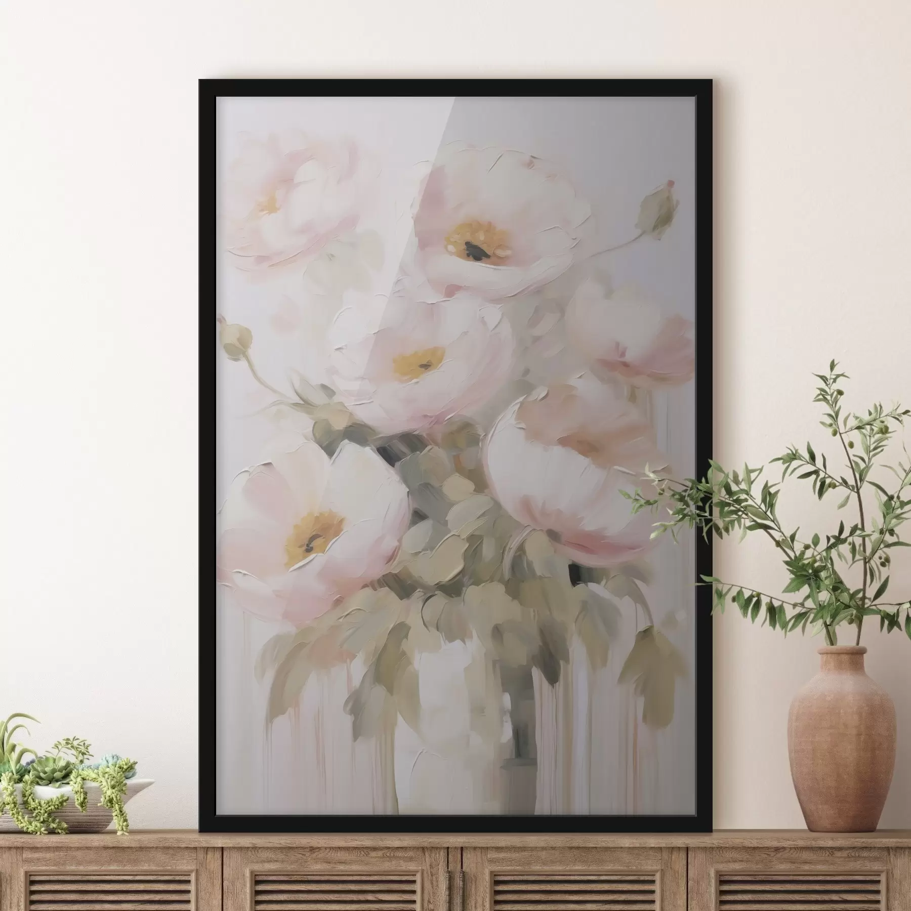 murales de pared Flores abstractas en un jarrón f48264