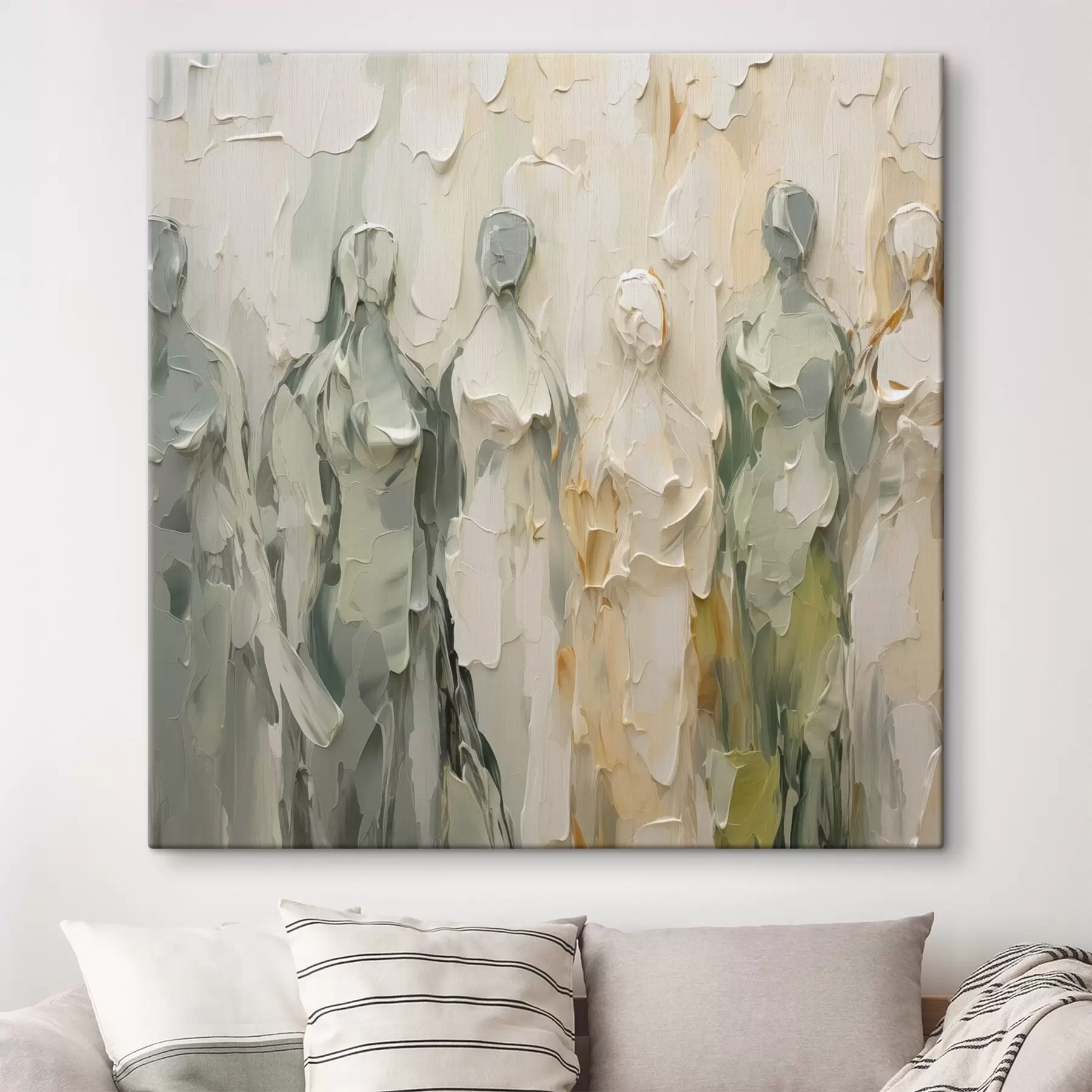 murales de pared Siluetas abstractas imitación de pintura s48275