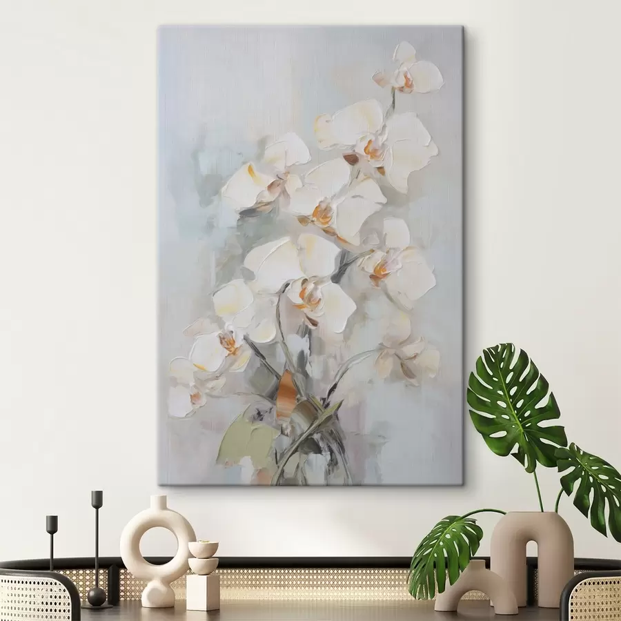 murales de pared Pintura imitación rama de orquídea s48321