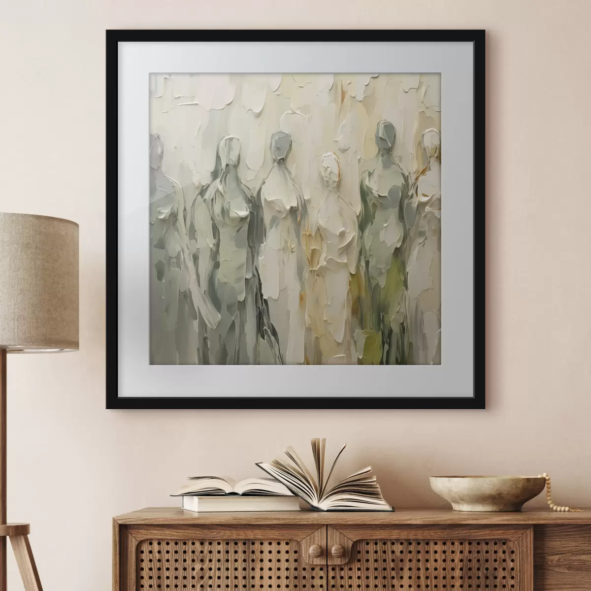 Poster Siluetas abstractas imitación de pintura f48275