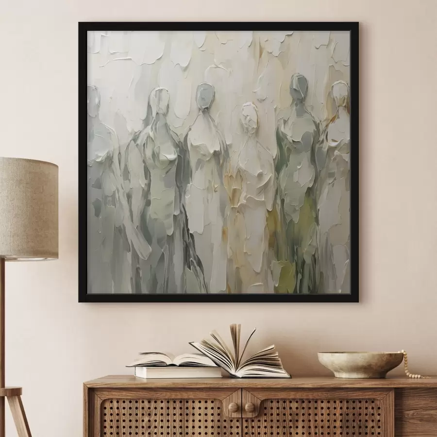 murales de pared Siluetas abstractas imitación de pintura f48275