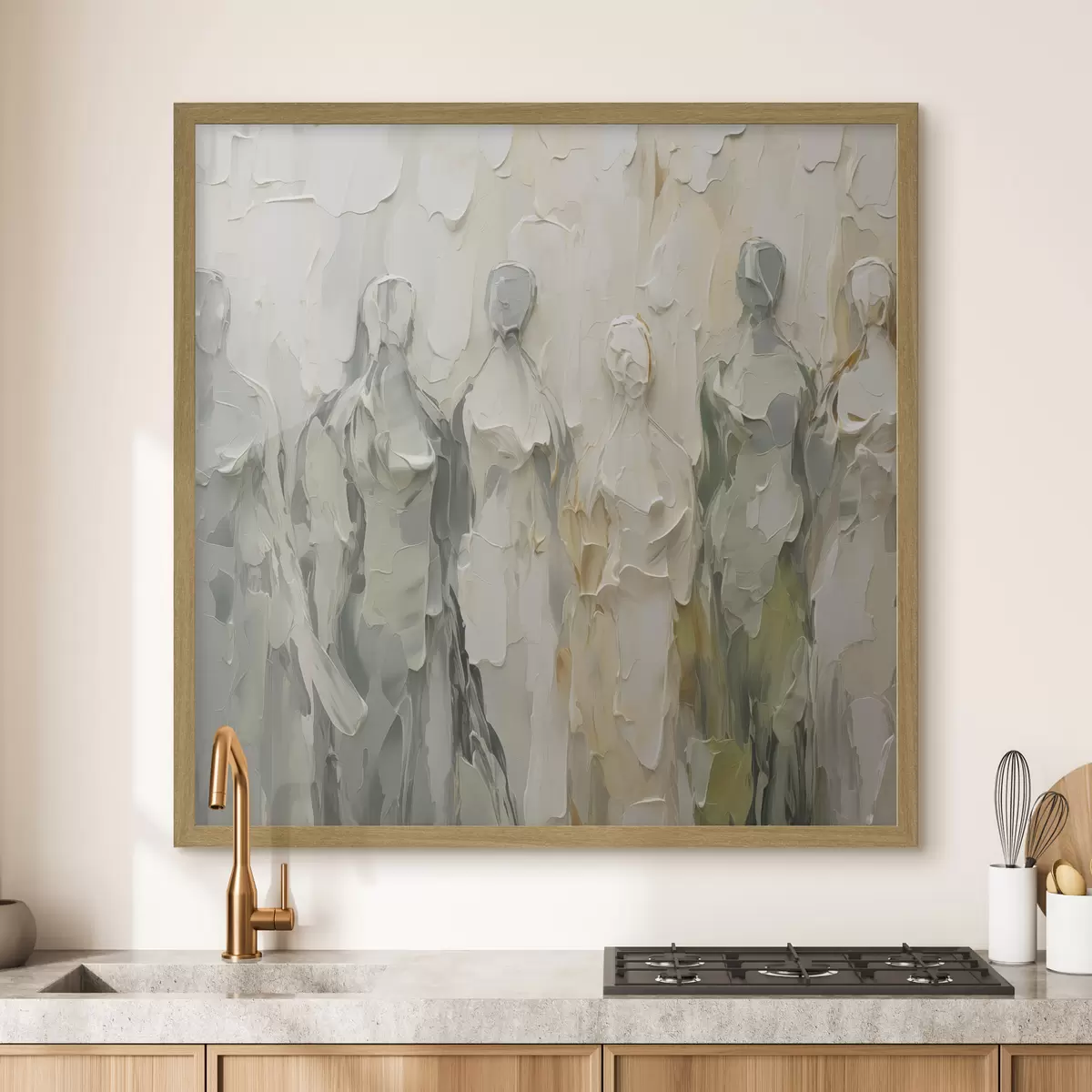 Poster Siluetas abstractas imitación de pintura f48275