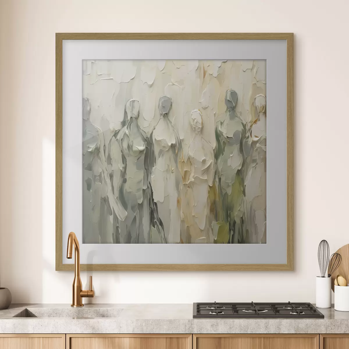 Poster Siluetas abstractas imitación de pintura f48275