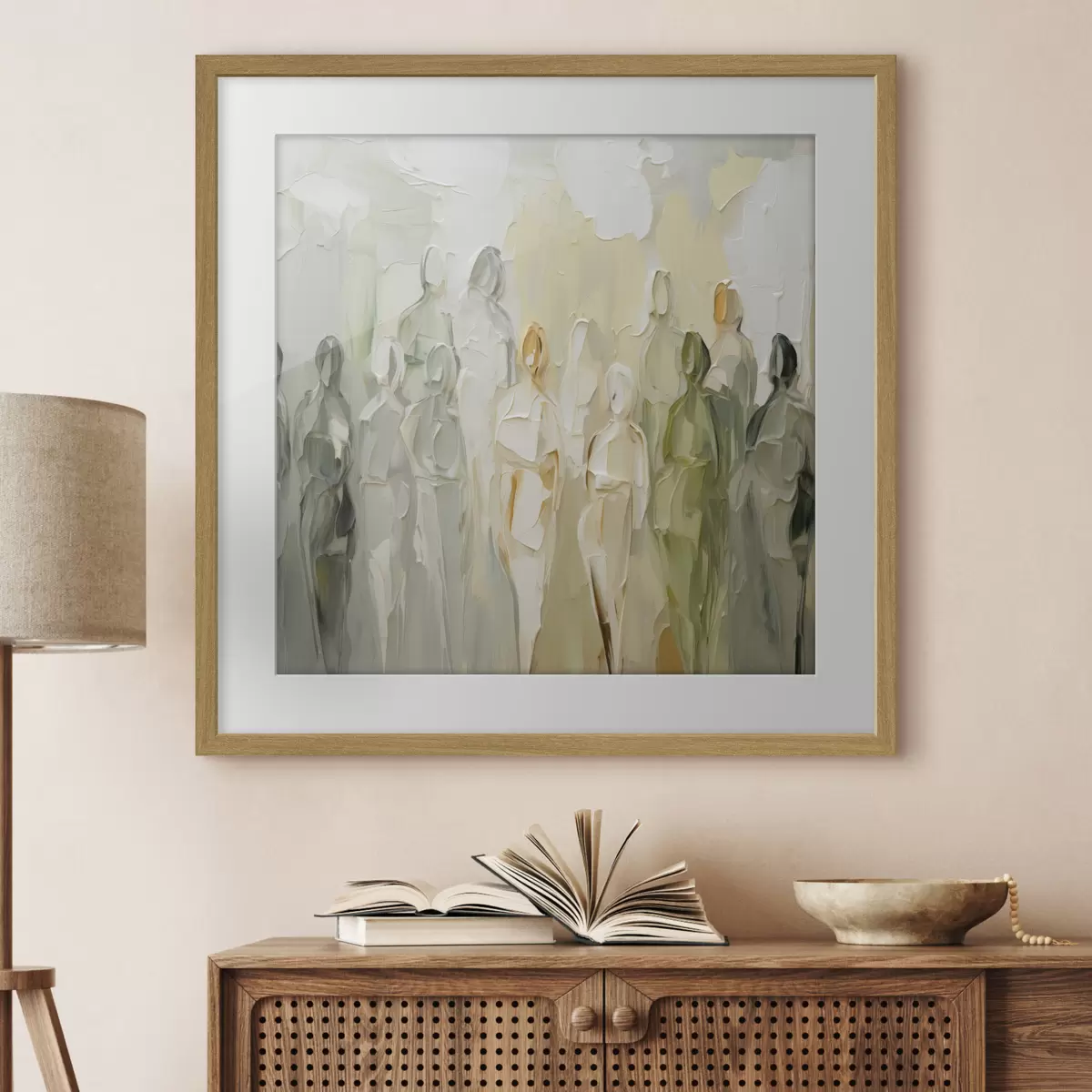 Poster Siluetas abstractas imitación de pintura f48276