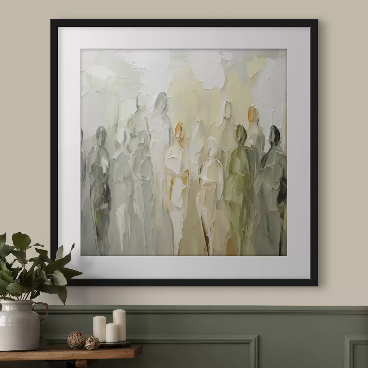 Poster Siluetas abstractas imitación de pintura f48276