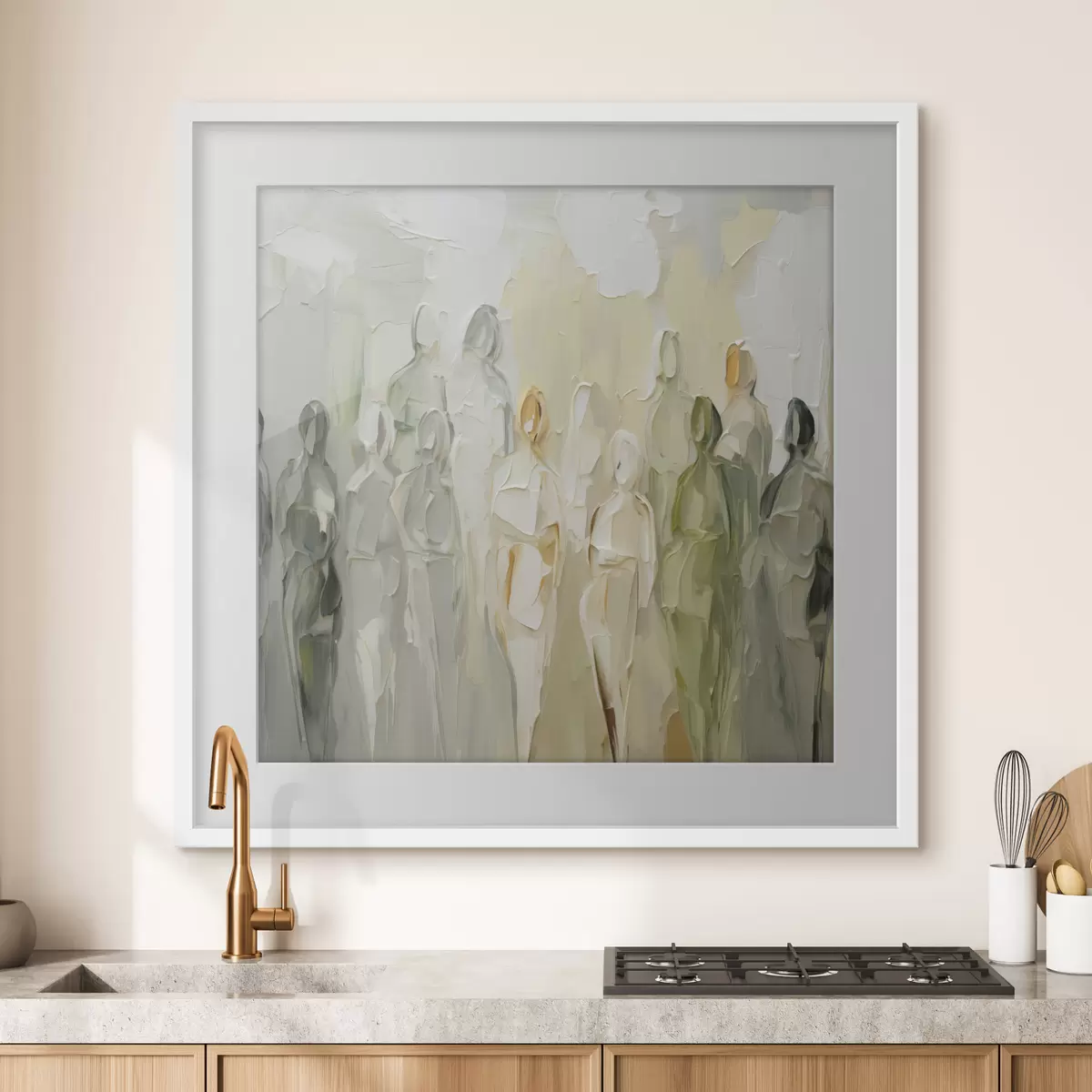Poster Siluetas abstractas imitación de pintura f48276