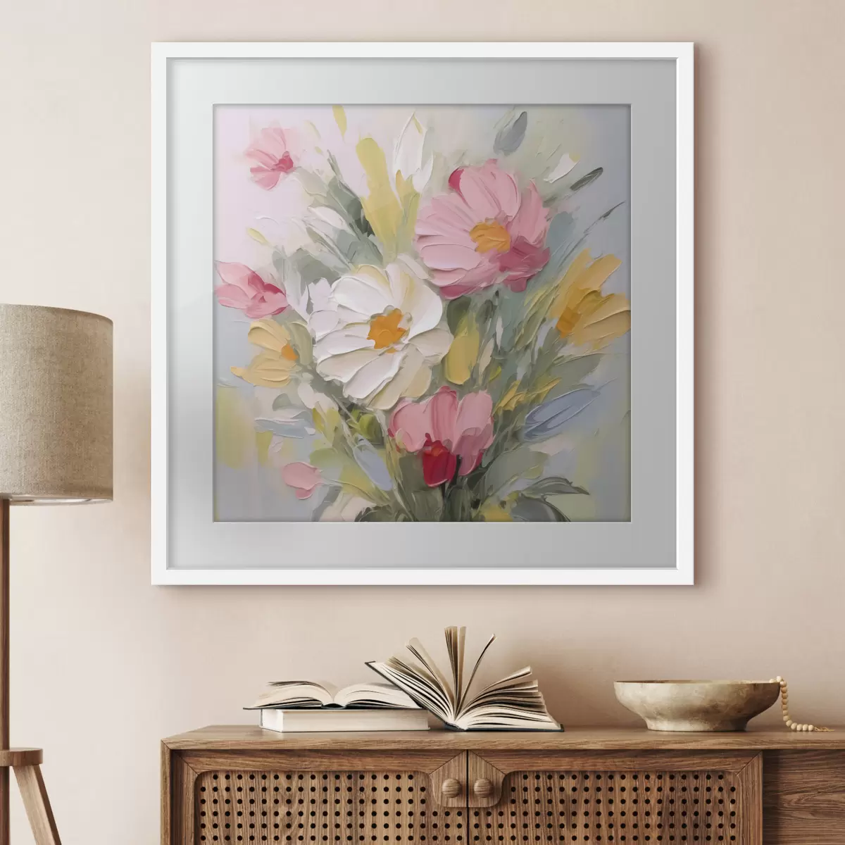 Poster Un ramo de flores imitación de pintura f48317