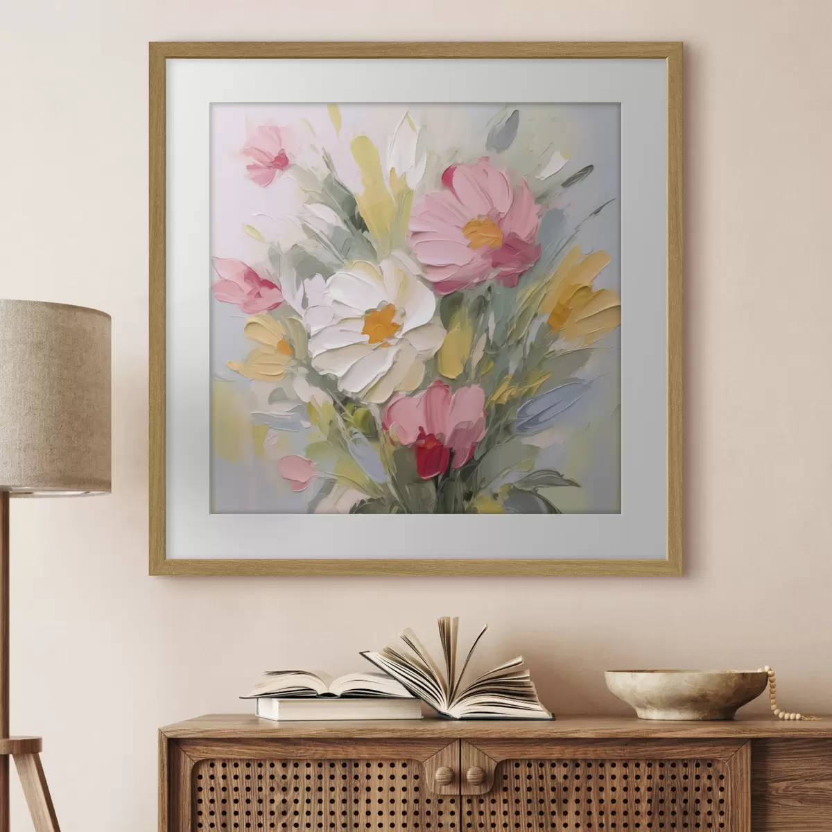 Poster Un ramo de flores imitación de pintura f48317
